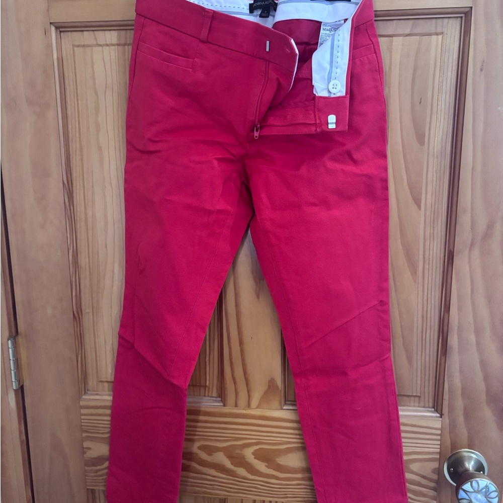 Banana Republic Women's Vibrant Red Trousers